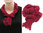 Lagenlook narrow scarf silk crushed hand dyed in red