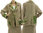 Lagenlook boho jacket with lapel collar, linen in natural applegreen M-L
