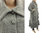 Lagenlook artsy long coat with leaves, boiled wool light grey M-XL