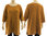 Lagenlook sweater Cloe, merino in light brown with gold thread L-XL