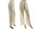 Lagenlook long wide legs pants, linen-cotton in white S-M