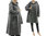 Lagenlook hooded coat, exclusive boiled wool in grey L-XL