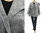 Lagenlook wrap jacket with large collar, boiled felted wool in grey L-XXL