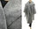 Maxi wrap coat large collar, boiled felted wool in grey XL-XXXL