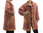Boho artsy silk coat jacket, patchwork dusty pink shades M-L