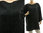 Lagenlook linen tunic top with pocket in black S-L