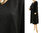 Stylish fall winter dress fine merino wool in black L-XL