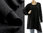 Stylish fall winter tunic sweater fine merino wool in black L-XL