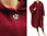 Boho roomy hooded fall winter coat, boiled felted wool in burgundy M-XL