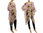 Boho hand painted mauve linen gauze tunic with yellow tulips M-XXL