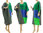 Wide plus size lagenlook linen summer dress, in grey blue green L-XXL