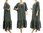 Maxi lagenlook plus size ruffled linen dress in grey L-XXL