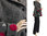 Lagenlook hooded jacket with polka dots, boiled wool in grey black pink M-L