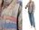 Lagenlook patchwork jacket, soft cotton in blue rose S