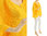 Lagenlook summer tunic top linen gauze in yellow S-L
