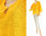 Lagenlook summer tunic top linen gauze in yellow S-L