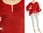 Lagenlook summer tunic top linen gauze in red S-L
