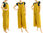Lagenlook linen womens dungarees overalls in yellow S-L