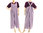 Lagenlook linen womens dungarees overalls in lilac S-L