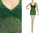 Boho crocheted tank top, cotton in dark green S