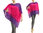 Knitted poncho cover up, lambswool in pink purple S-XL