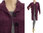 Hooded sweater coat hand knitted, merino alpaca in purple L-XL