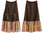 Boho linen maxi skirt long ruffle, chocolate brown S-M