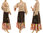 Boho linen maxi skirt long ruffle, chocolate brown S-M
