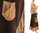 Boho linen maxi skirt wrap ruffle, chocolate brown L-XL