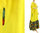 Maxi boho plus size ruffled linen dress in yellow L-XL