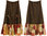 Boho maxi linen skirt long ruffle, chocolate brown M