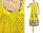 Linen ruffled tank dress in yellow plus size L-XL