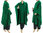 Wide lagenlook cape poncho, wool velor in green one size S-XXXL