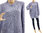 Hand knitted sweater Tess basket pattern, alpaca in blue M-XL