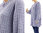 Hand knitted sweater Tess basket pattern, alpaca in blue M-XL
