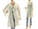 White lagenlook summer jacket coat linen cotton S-M